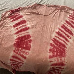 Tie die linen poncho